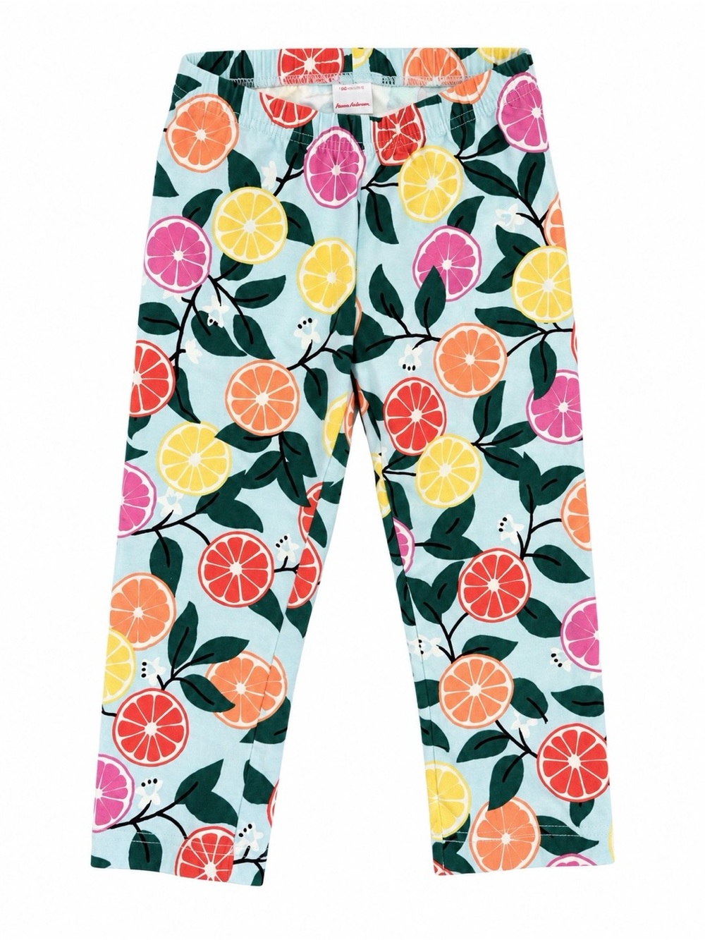 Hanna Andersson Girls Citrus Print Leggings Pants Size 10 140